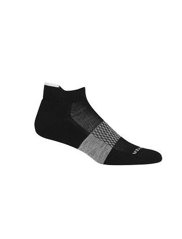 Black / Snow Icebreaker Merino Multisport Light Micro Men's Socks | AU 1051TCEV